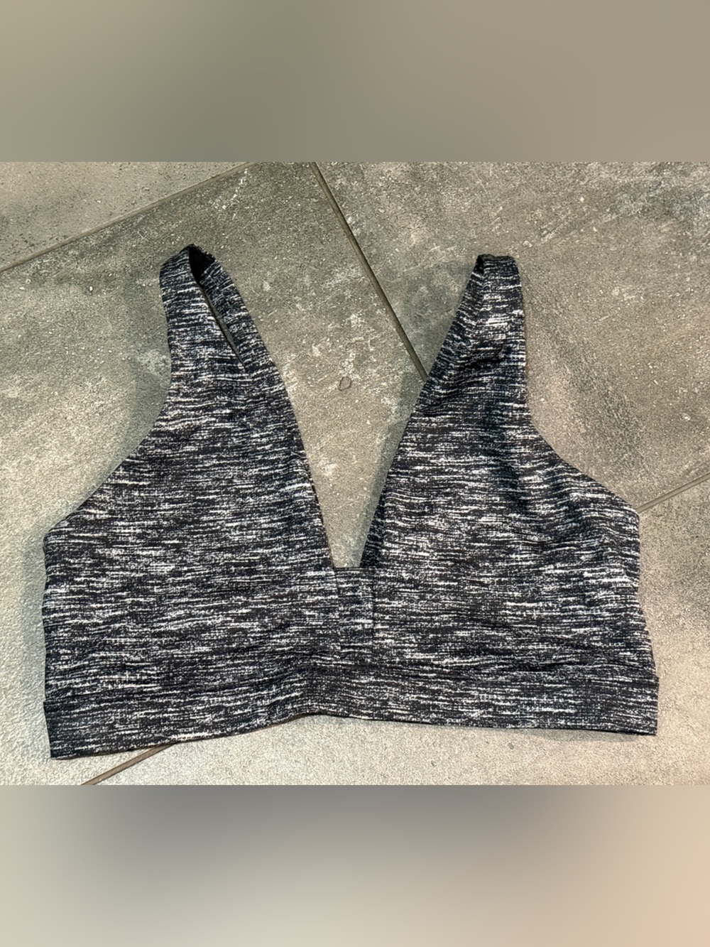 VS Sport Black & White Space-Dye Bra